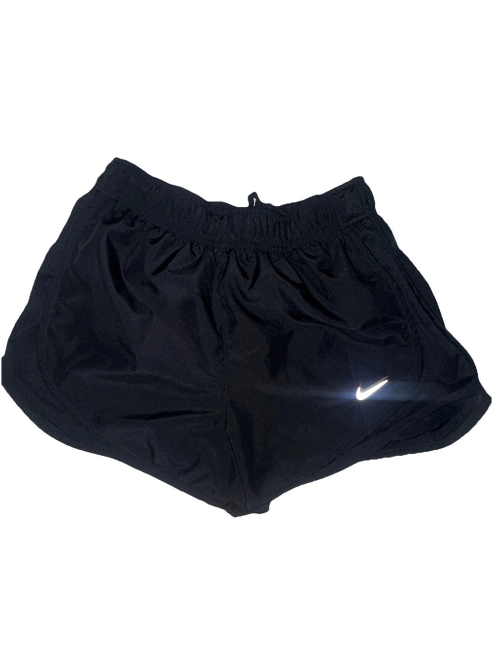 Nike Women’s Black Athletic Running Shorts with Reflective Swoosh